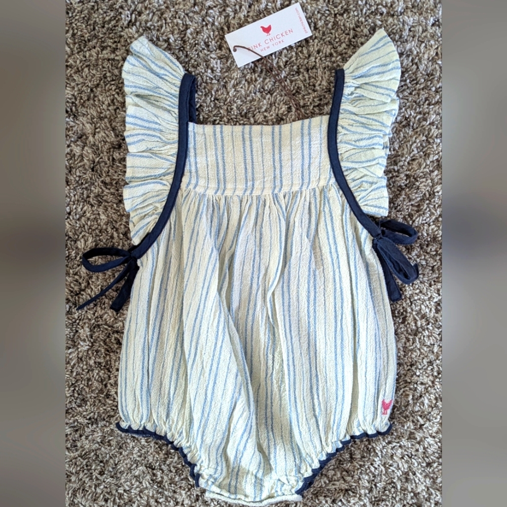 NWT Pink Chicken Ailee Bubble, Rivera Stripe - 3/6m